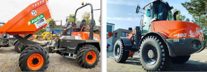 AUSA-Dumper und WEYCOR Radlader